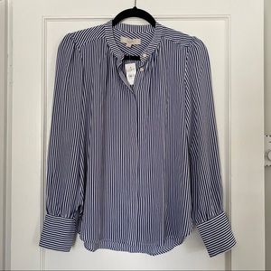 Loft button down stripped blouse